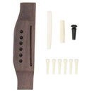 Set of Rosewood Bridge/Bridge Endpin Pins/Bone Saddle Nut Carved for Guitar