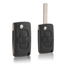 2 x Shell Cover Key Case 4 Key for Peugeot 1007 Car
