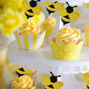 36X Funny Cute Decor Cake Topper Bee Cake Decoration for Kids Birthday Party New