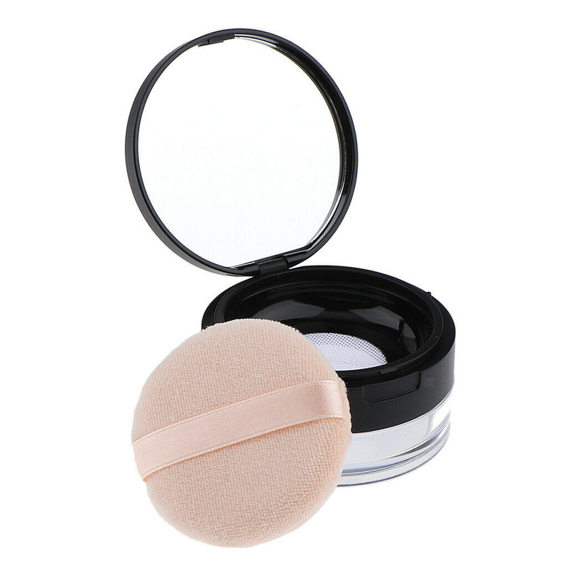 20g Empty Loose Powder Case Facial Blusher Container Jars With Puff Blender