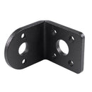 Black Metal L Shaped Mounting Bracket Holder for 25mm Gear Motor