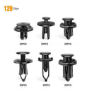 121PCS Car Body Trim Clips Retainer Bumper Rivets Screw Panel Push Fastener Kit