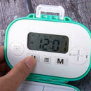 4 Grids Plastic Medicine Storage With Alarm Reminder Organizer Sorter P Box M5R1