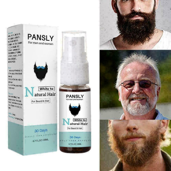 Beard Mustache Treatment Organic Oil Hair loss Liquid Growth Natural 20ml X W7Z5