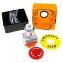 2Pcs Red Mushroom Emergency Stop Shut Off Push Button Switch No + Nc 22Mm C