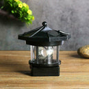 LED Solar Lighthouse Statue Rotating Light Garden Yard Outdoor 2020 Decor U6X7