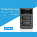 Np-W126 Dual Battery Charger For Fujifilm Hs33Exr X-Pro1 X-E1 X-E2 X-M1 X-A