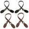 4PCS Bag Handle Handbag Strap Replacements DIY Bag Accessories Black+Brown