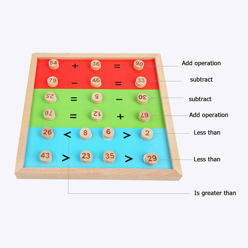 Wooden Educational Toys Number Counting Preschool Math Board Teaching Aids