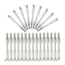 24 Pack Chrome Plated Traditional Banjo Flat Hooks with Nuts Banjo Part
