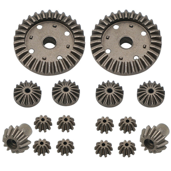 16Pcs Upgrade Parts Motor Driving Gear Metal Differential Gear Combo Set Made of