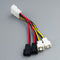 1pcs 4-Pin Molex to 3-Pin fan Power Cable Adapter Connector 12v*2 / 5v*2