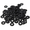 M4 x 10mm x 1mm Black nylon Plated Flat Washers Spacers Fastener 100PCS