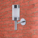 2x Stainless Steel Outdoor Garden Solar Powered Shed Fence Wall LED Door B8W8