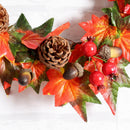 Maple Leaf Berry Wreath Halloween & Christmas Door Home Decor 35Cm
