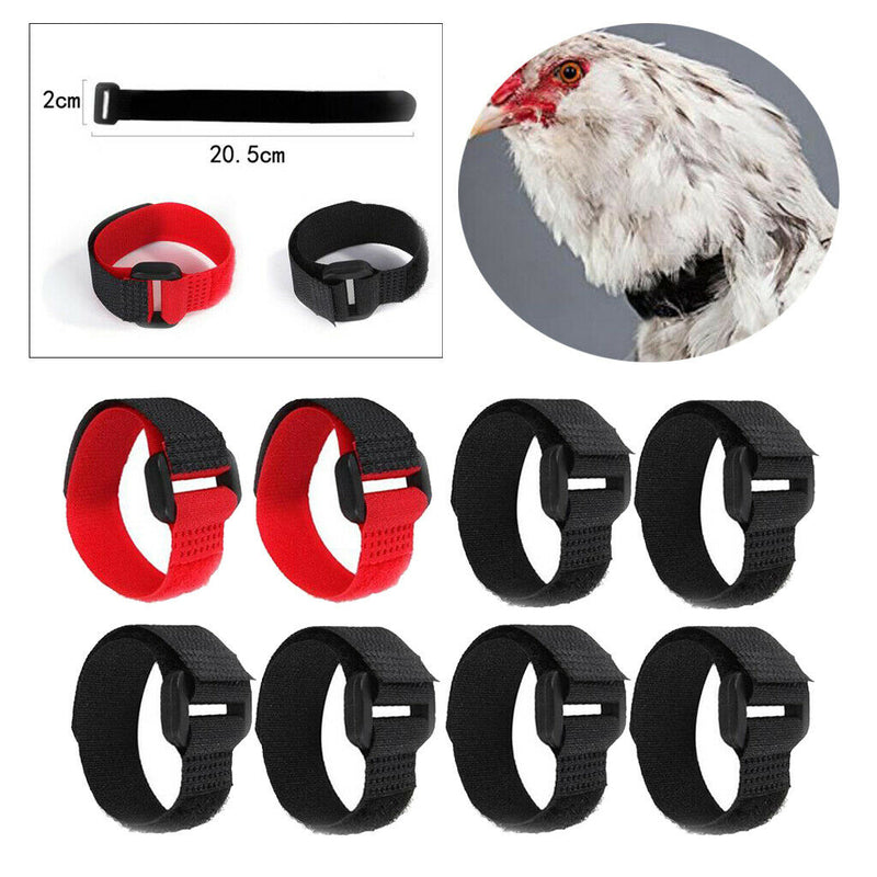 8pcs Chicken Collar Prevent Screaming for Poultry Rooster Duck