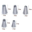 5* Large Russian Icing Piping Pastry Nozzle Tips Cake Decorating Tool Nozzles FT
