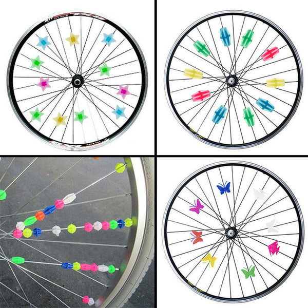 1 Set Colorful Plastic Clip-on Bicycle Spoke Decoration Bike wheels Ornaments