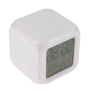 LED 7 Color  Glowing Change Digital Glowing Alarm Thermometer Clock Cube