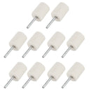 10 Pcs Buffing Polishing 3mm Shank 20mm Hard Cylindrical Felt Bobs X4U8