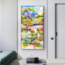 5D DIY Full Round Drill Diamond Painting Village Garden Cross Stitch Craft A