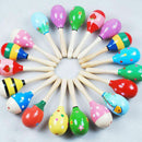 Toddler Wooden Instrument Rattles Musical Baby Rattle Shaker Toys NEWLY