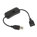 2x USB Cable With ON/OFF Switch Toggle Power Control Extension Cord for LED