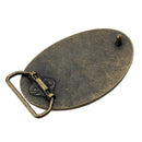 Western Cowboy White Oval Belt Buckle DIY Accessories Jeans Belts