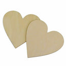Lot of 10pcs 80mm Embellishment Blank Heart Shape Wood for Craft Wedding De