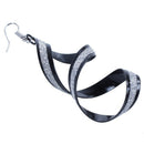 Women's fashion Alloy Dull Polish Spiral Drop Hook Dangle Eardrop Earrings