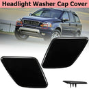 Pair L+R Side Headlight Bumper Washer Cap Jet Cover for Volvo XC90 2007-201