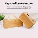 Tissue Box Natural Wood Bamboo Tissue Box Cover Holder Storage Desk Tissue Box