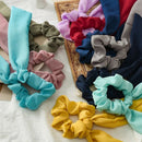 Fashion Chiffon Ribbon Girl Hair Ponytail Elasticity Solid Color Headwear A I1J4