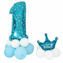 Foil Balloon Number Balloon Latex Balloon Blue Huge Number Balloon Baby Sho Q8F7