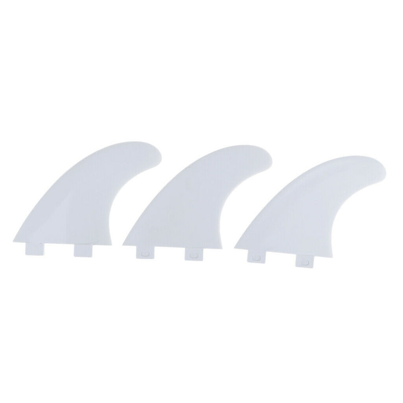 3pcs/Set Longboard Surfboard Surfing Fins Thruster for FCS/Future Base White