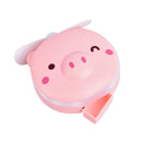 Mini Portable LED Fill Light Makeup Mirror with Handheld Fan USB Rechargeable