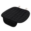 Winter Warm Plush Anti Slip Car Seat Cover Plaid Cushion Protector Black