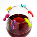 6PCS Silicone Bird Tits Wine Glass Mark Wine Glass Recognizer Cup Distinguish&+