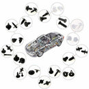 425 Pcs 18 Sizes Car Body Trim Clips with Fastener Remover,Bumper Screw Sna G7A5