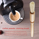 Natural Bristle Coffee Brush Coffee Grinder Cleaning Brush with Wood Handle