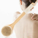 Natural Bristle Bath Brush Exfoliating Wooden Body Massage Shower SPA Skin S Hn