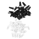100pcs Womens Plastic Garter Belt Clips Hooks Suspender Clips Black & White