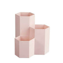 1Pc Novelty Hexagon Pencil Pen Holder Desk Storage Box Organizer Business D F9O9