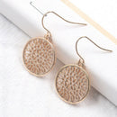 Minimalist Golden Round Dangle Earrings Women'S Fashion Party Anniversary E