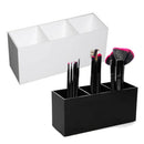 3 Slot Cosmetics Brush Storage Case Acrylic Solid Color Makeup Tools Holder