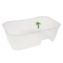 Reptile Tortoise Turtle Vivarium Tank Fish Aquarium with Coconut Tree White