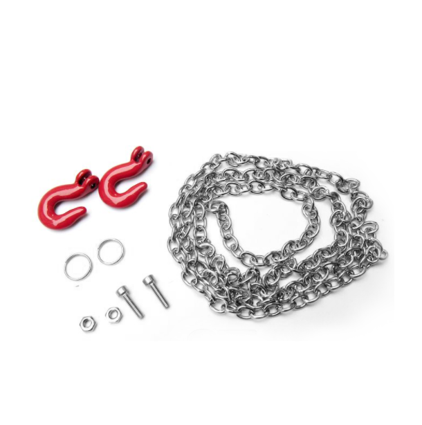 Metal Trailer Hook Chain FR WPL B14 B-16 B-24 C14 RC Military Truck Car Part