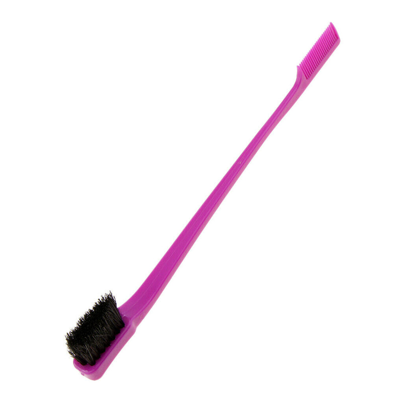 Edge Control Brush Eyelash Trimming Grooming Comb for Fly-aways Purple