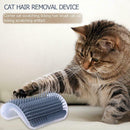 Cat Corner Scratching Rubbing Brush Pet Hair Removal Massage Comb