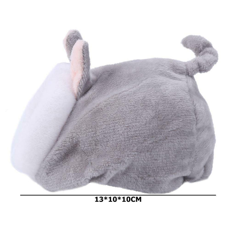 Pet Sleeping House Warm Hamster Puppy Kitten Bed Soft Nest Kennel (Grey)
